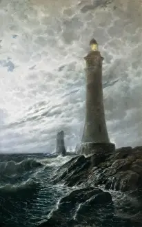Rafael Prints: MONLEON Y TORRES, Rafael (1835-1900). Lighthouse
