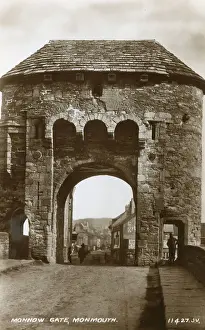Monmouth Prints: Monnow Gate, Monmouth, Wales - Valentine's postcard 1889