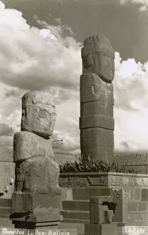 Remains Collection: Monolithic stele from Tiwanaku, La Paz, Bolivia