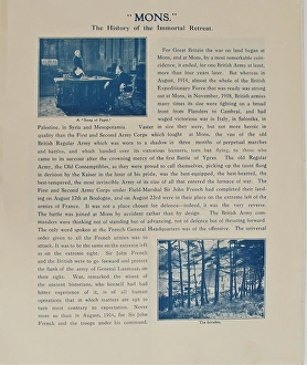 Images Dated 12th November 2012: Mons - The History of the Immortal Retreat