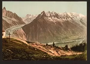 Glacier Gallery: Mont Blanc, the chain from La Flegere, Chamonix Valley, Fran