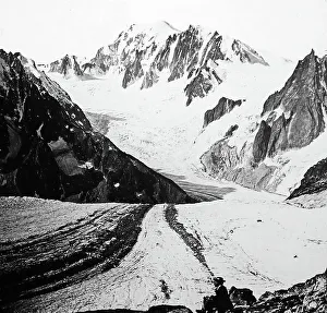 Images Dated 4th February 2021: Mont Blanc from Le Jardin, Victorian period