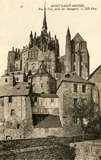 Images Dated 24th March 2016: Mont-St-Michel, France - Abbey ramparts