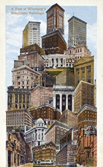 Montage of some of the buildings of Winnipeg, Canada