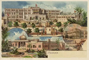 Montage of hotels and resorts in Helwan (Helouan), Egypt