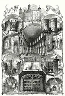 Montage Prints: Montage inside the Tower of London