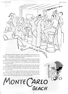 Images Dated 4th September 2015: Monte Carlo beach advertisement