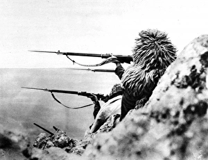 Images Dated 2nd January 2005: A Montenegrin soldier with a head covering of sheep skin