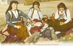 Images Dated 10th May 2011: Montenegrin women eating their breakfast
