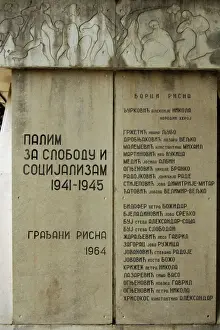 Montenegro. Risan. Communist Monument