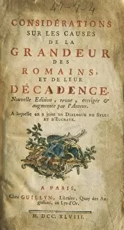 Sociedad Collection: Montesquieu, Charles-Louis de Secondat, baron de