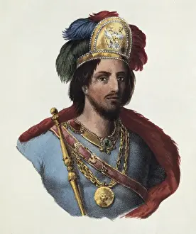 Montezuma Prints: MONTEZUMA II (1467-1520). Aztec king (1502-1520)