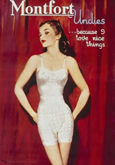Images Dated 3rd February 2012: Montfort underwear advert by David Wright