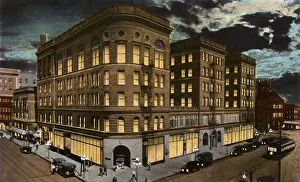Images Dated 6th November 2018: Monticello Hotel at night, Norfolk, Virginia, USA