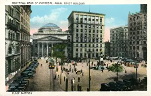 Quebec Prints: Montreal, Canada - Bank of Montreal Head Office building