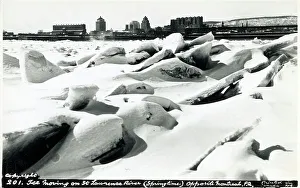 Quebec Prints: Montreal, Quebec, Canada - broken sheets of ice