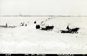 Quebec Prints: Montreal, Quebec, Canada - The Ice Bridge