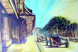 Cafe Collection: Montreux Grand Prix 1934 - Painting by Andrew McGeachy