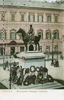 Genova Prints: Monument to Giuseppe Garibaldi, Genoa