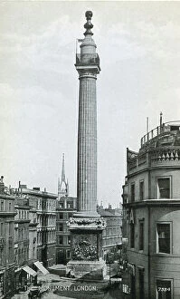 Valentines Collection: The Monument, London - Valentine's postcard, photo 1887