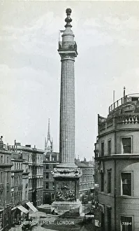 The Monument, London - Valentine's postcard, photo 1887