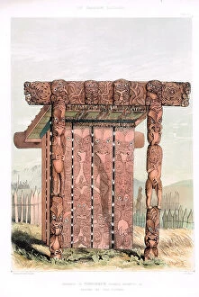 Maoris Collection: Monument to Te Whero Whero's daughter, Raroera Pah