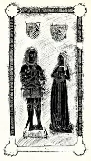 Treasurer Collection: Monumental Brass Rubbing, Edward and Dorothy Wotton