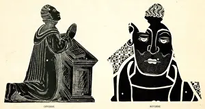 Rubbing Prints: Monumental brass rubbing, Henry Daw, palimpsest