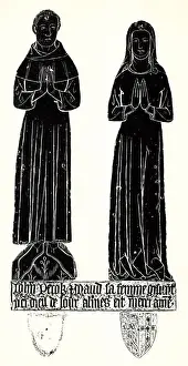 Commemoration Prints: Monumental Brass Rubbing, John and Maud Pecock