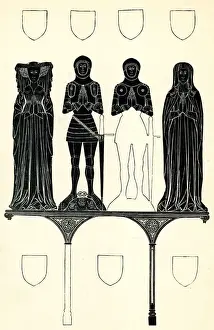 Commemoration Prints: Monumental Brass Rubbing, Quatremayn family