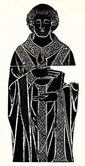 Cleric Collection: Monumental Brass Rubbing, unknown priest, Germany