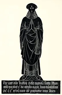 Monumental brass rubbing, Walter Seller, Iden, Sussex