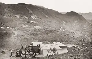 Southafrica Prints: Moodies from Union Companys Battery, Barberton in distance