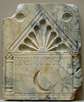 Petals Prints: Moon Plate. 4th century AD. Marble plaque