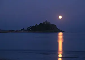 Moonrise over St Michaels Mount, Cornwall