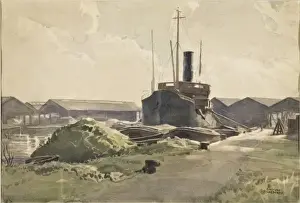Ware House Prints: Moored ships
