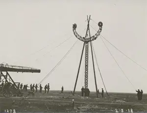 Mooring experiment at the Naval Airship Station, Walney