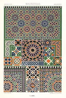 Dufour Prints: Moorish art: mosaic and enameled terracotta