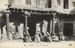 Biskra Prints: Moorish Cafe, Tolga, Biskra Province, Algeria