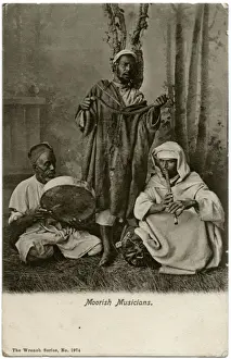 Moorish Prints: Moorish Musicians and Snake Charmer - Morocco