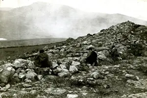 Moorish rebels taking cover, Spanish War in Morocco