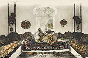 Reclines Prints: Moorish Woman reclining in her sitting room