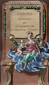 Cupid Prints: Moral Tales by Jean Francois Marmontel (1723-1799). Colored
