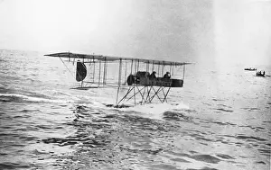 Morane-Soulnier Biplane Seaplane Taxiing in the Harbour ?