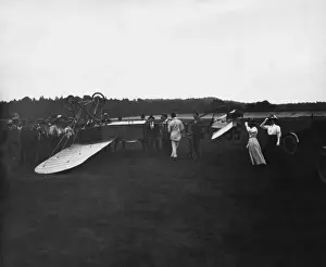 Morane-Soulnier Monoplane Upide-Down after an Accident