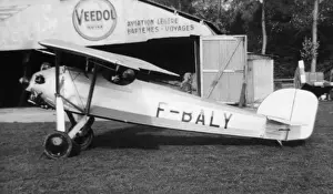 Soulnier Prints: Morane-Soulnier Ms-181 Parasol Parked by a Hangar