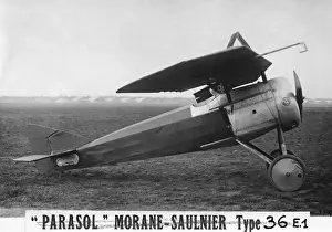 Soulnier Prints: Morane-Soulnier Ms-36E1 Parasol Parked