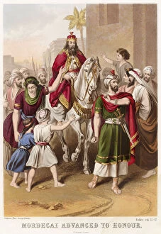 Mordecai, Esther's cousin and foster-father, is honoured by King Ahasuerus