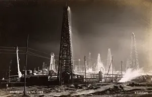 Romanian Prints: Moreni, Romania - Oil Wells