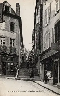 Cent Prints: Morlaix, Finistere, Brittany, France - Les Cent Marches